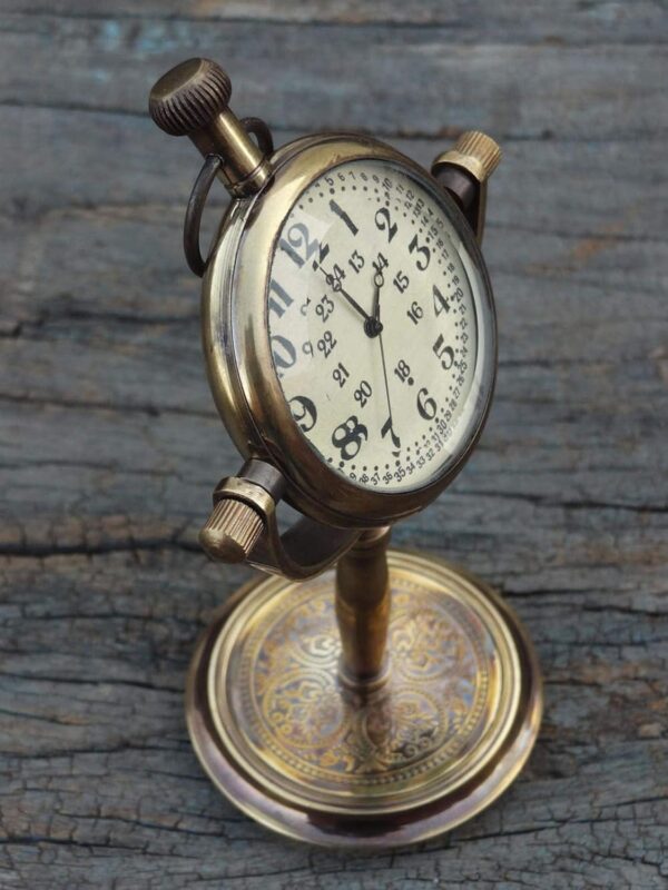 Engraved Dad Gifts Antique Desk Clock - Personalized Office Table Clock - Meaningful Gift for Dad - A for Father's Day - Image 2