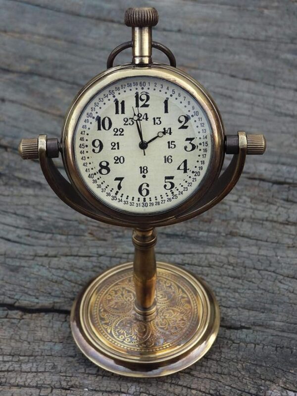 Engraved Dad Gifts Antique Desk Clock - Personalized Office Table Clock - Meaningful Gift for Dad - A for Father's Day - Image 6