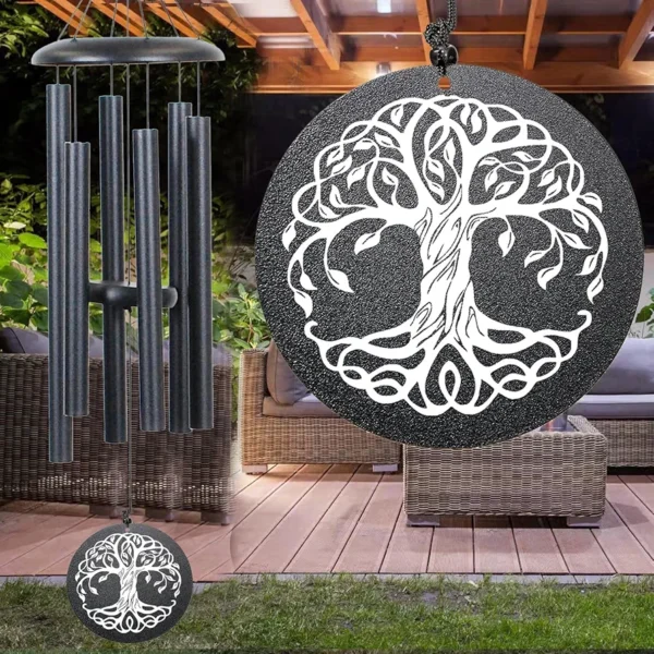 The Wind Chime CO Memorial Wind Chimes, 40" Inch Sympathy Wind Chimes Gift for The Loss of A Loved one, Home Decor Outdoor Garden, Soothing Melodic Tones (Personalized) - Image 2