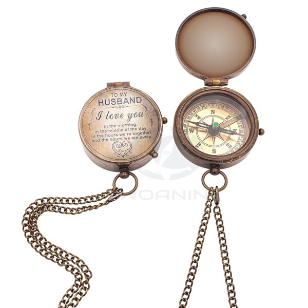 Engraved Compass, Gift for Husband, Gift for Him, Long Distance Boyfriend Gift, Fiance Gift, Long Distance Relationship Gift for Army Boyfriend Gift. - Image 8