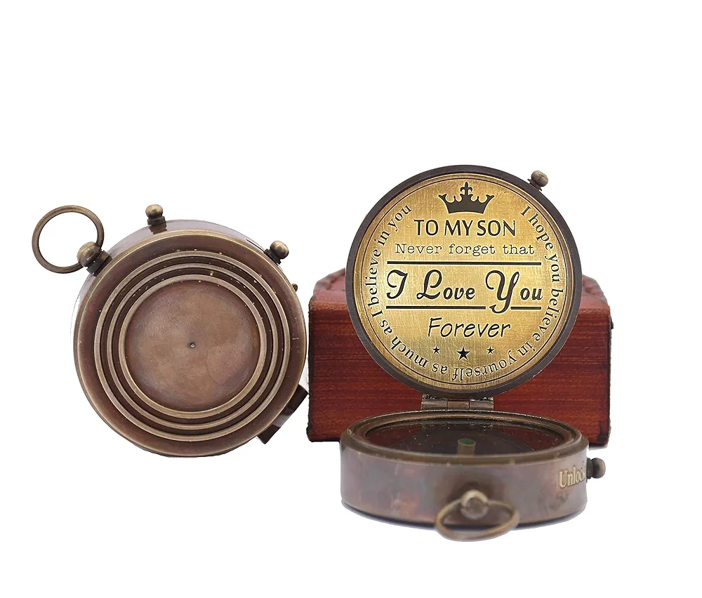 Mom to Son Compass – to My Son Love Mom – Mother to Son Gifts/Dad to Son - Graduation Day Gifts for Son - Son Birthday Gifts - Confirmation Gifts for Son - Image 4