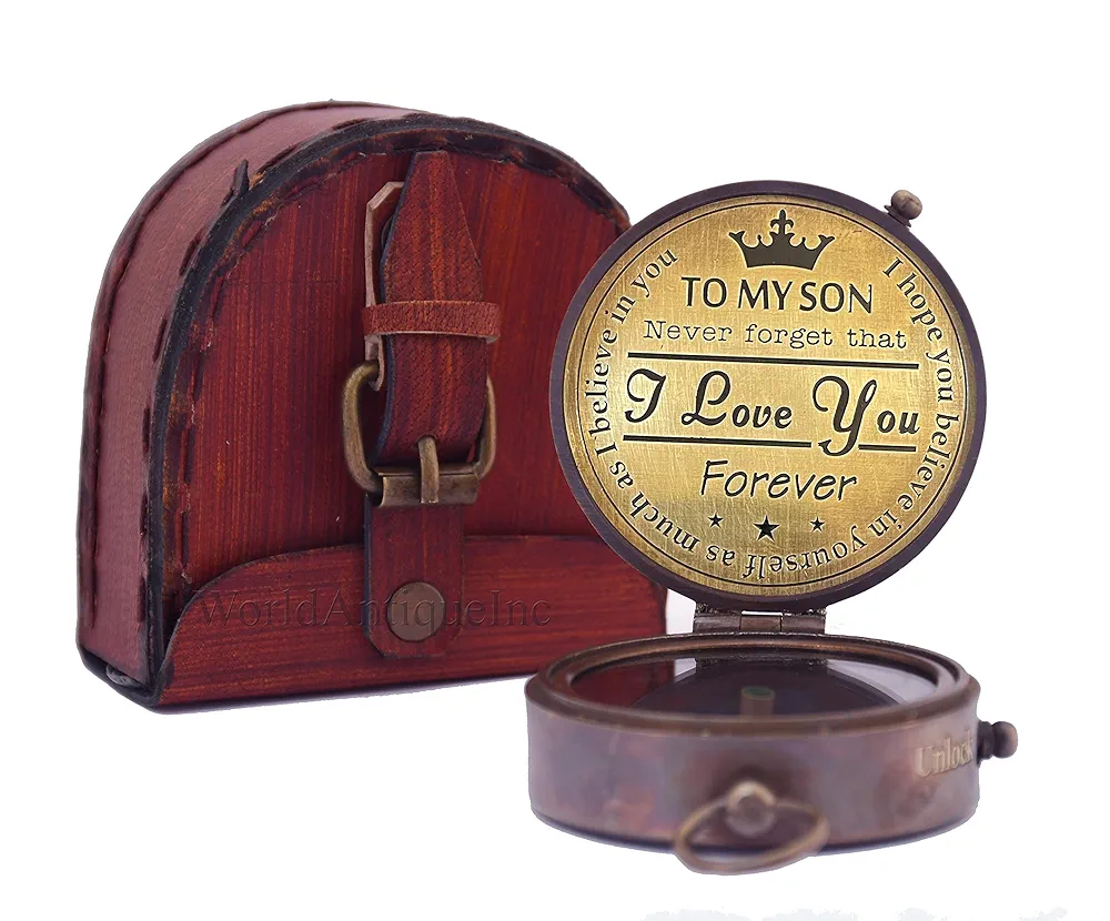 Mom to Son Compass – to My Son Love Mom – Mother to Son Gifts/Dad to Son - Graduation Day Gifts for Son - Son Birthday Gifts - Confirmation Gifts for Son - Image 5