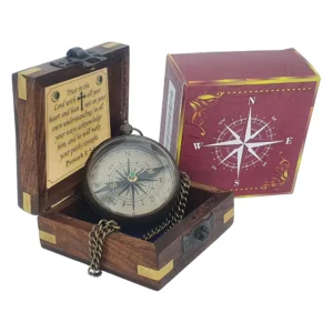 Trust in The Lord -Proverbs 3: 5-6 Quote Engraved Compass | Camping Compass Inspirational Christian Religious Gifts Men Women Catholic 2023 Graduation Gift Boys Girls