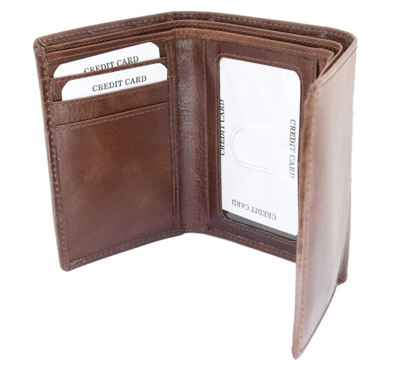Engraved Wallet for Men Slim Men's Leather Stylish Wallet with Credit Card ID Window Best Gift For Men (My Husband Gift) - Image 3