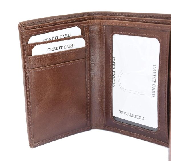Engraved Wallet for Men Slim Men's Leather Stylish Wallet with Credit Card ID Window Best Gift For Men (My Husband Gift) - Image 2