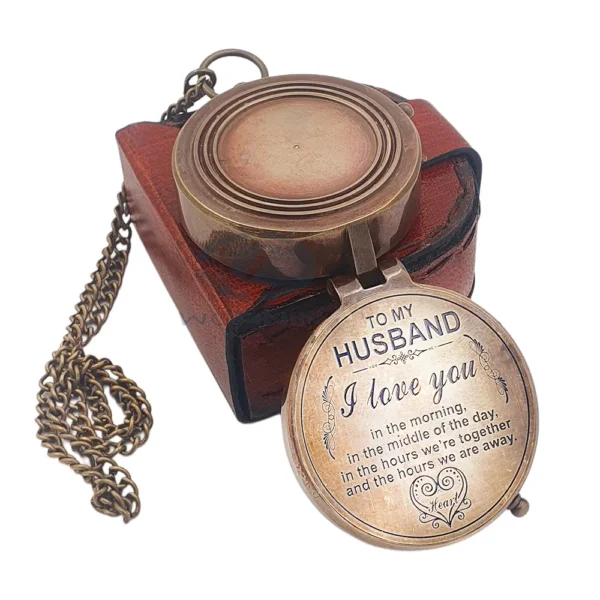 Engraved Compass, Gift for Husband, Gift for Him, Long Distance Boyfriend Gift, Fiance Gift, Long Distance Relationship Gift for Army Boyfriend Gift. - Image 6
