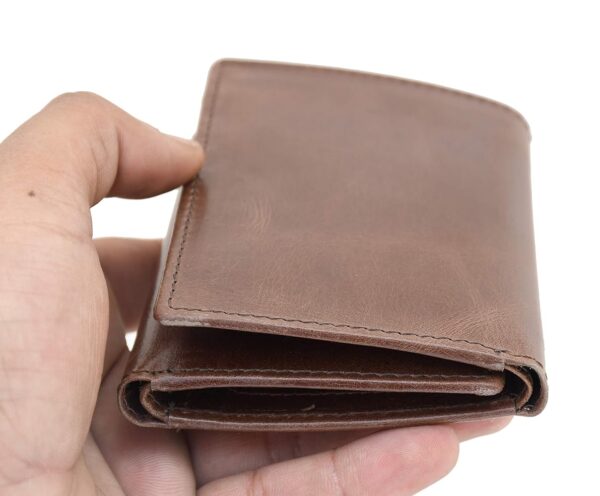 Engraved Wallet for Men Slim Men's Leather Stylish Wallet with Credit Card ID Window Best Gift For Men (My Husband Gift) - Image 5