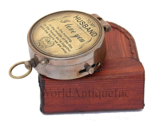 Engraved Compass, Gift for Husband, Gift for Him, Long Distance Boyfriend Gift, Fiance Gift, Long Distance Relationship Gift for Army Boyfriend Gift. - Image 2