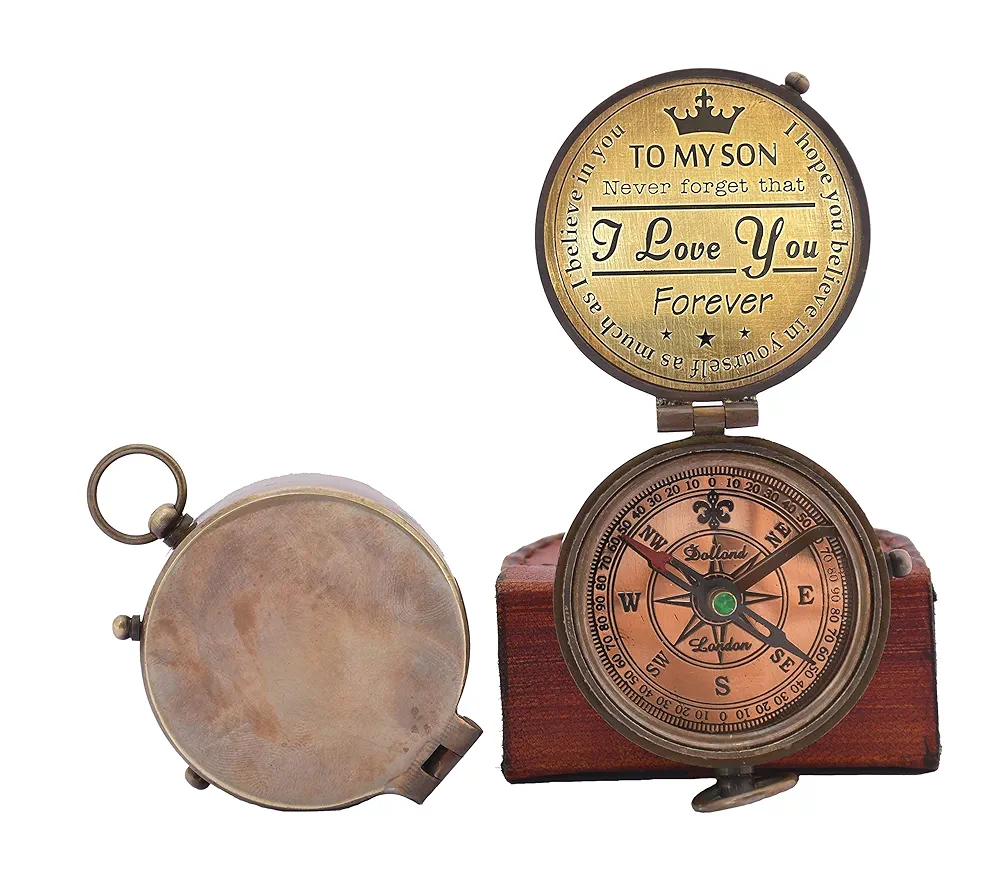 Mom to Son Compass – to My Son Love Mom – Mother to Son Gifts/Dad to Son - Graduation Day Gifts for Son - Son Birthday Gifts - Confirmation Gifts for Son - Image 3