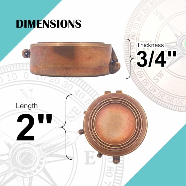 Son Gifts Brass Compass Christmas Unique Gift with Leather Case | Our Son Compass Hiking Navigation Gifts, Son Gift from mom and dad, Bithday Gifts, Graduation Gifts - Image 5