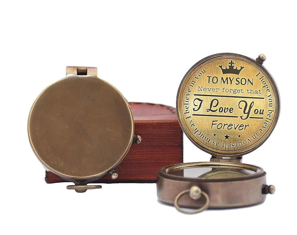 Mom to Son Compass – to My Son Love Mom – Mother to Son Gifts/Dad to Son - Graduation Day Gifts for Son - Son Birthday Gifts - Confirmation Gifts for Son - Image 6