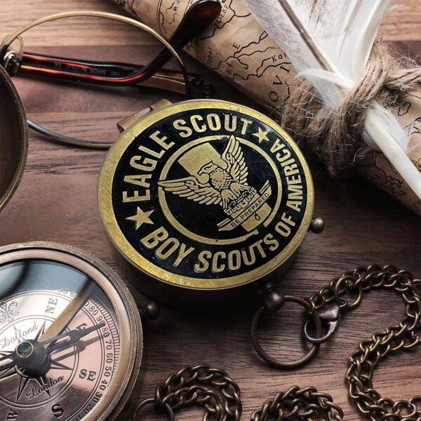 Boy Scout of America, Eagle Scout Compass Gift Compass with Wooden Case, Eagle, Scaut of America, Graduation, Eagle Ceremony - Image 4